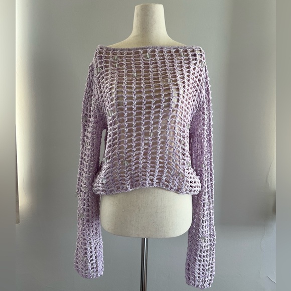 & Other Stories Purple Sweater in Small and Medium - Picture 3 of 10